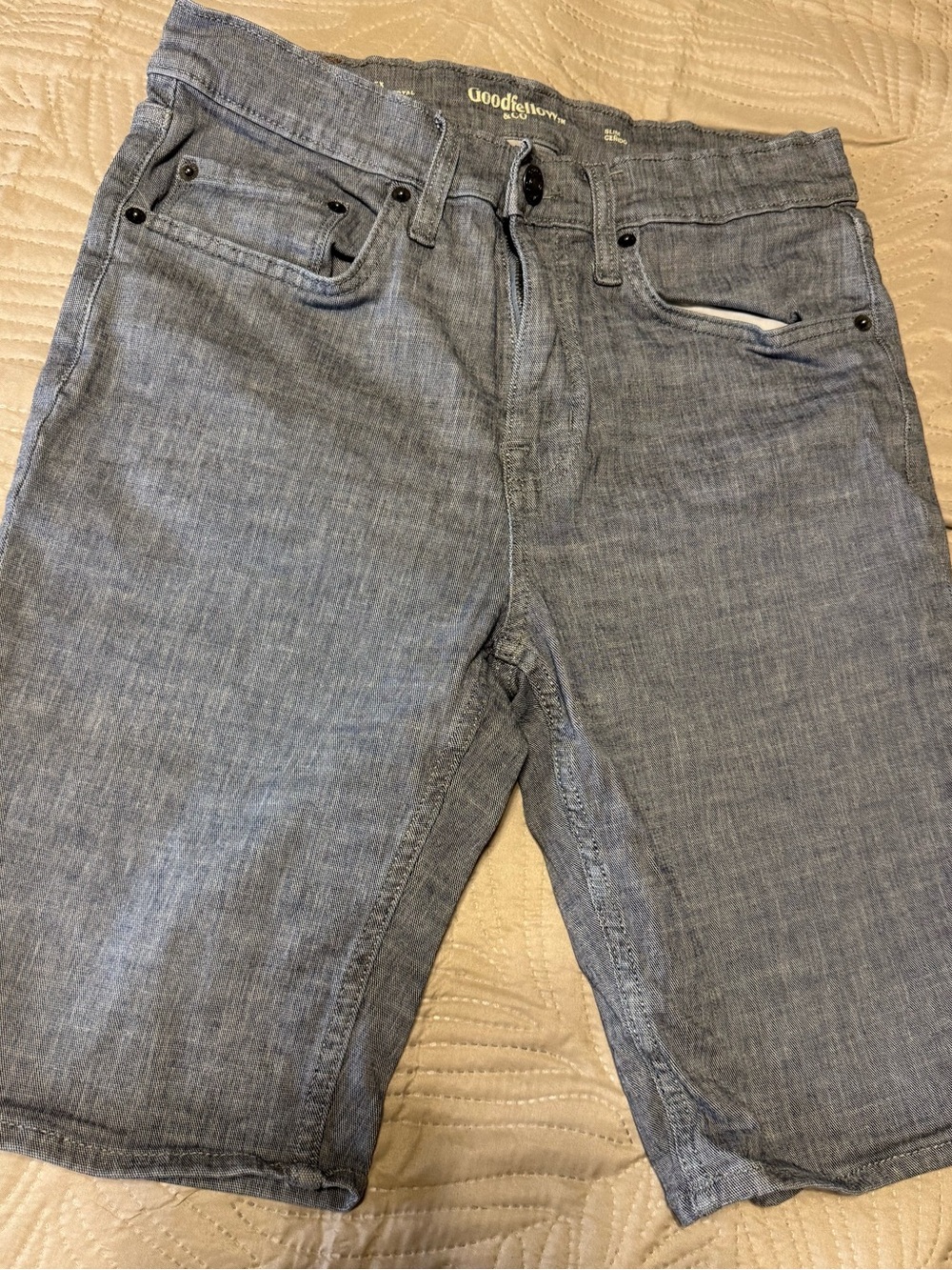 Goodfellow & Co Gray Chambray Relaxed Jeans Shorts Sz 30. Men’s